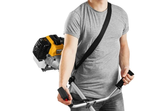 Триммер(2Т) бензин. STEHER BT-1300, 1.3кВт/1.7л.с, 43см?, диск+леска, неразборная штанга Триммер(2Т) бензин. STEHER BT-1300, 1.3кВт/1.7л.с, 43см?, диск+леска, неразборная штанга