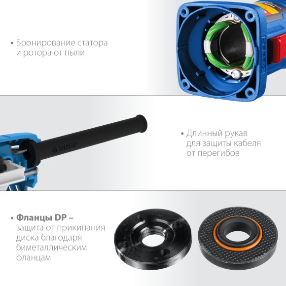 Шлифмашина угловая ЗУБР УШМ-П125-900, 900Вт, 125мм, 11000об/мин, Профи, в коробке Шлифмашина угловая ЗУБР УШМ-П125-900, 900Вт, 125мм, 11000об/мин, Профи, в коробке