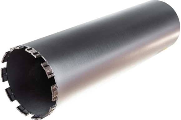 Коронка алмазная по железобетону 122 х 450мм, 1 1/4UNC, сухой/мокрый, HILBERG Коронка алмазная по железобетону 122 х 450мм, 1 1/4UNC, сухой/мокрый, HILBERG