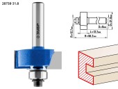 Фреза фальцевая с нижним подшипником D=31.8 х L=13 х H=56.2мм, хвостовик 8мм, ЗУБР Фреза фальцевая с нижним подшипником D=31.8 х L=13 х H=56.2мм, хвостовик 8мм, ЗУБР