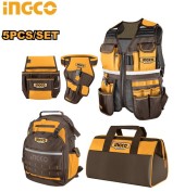 Набор сумок для инструмента 5 шт INGCO COS23090 Набор сумок для инструмента 5 шт INGCO COS23090