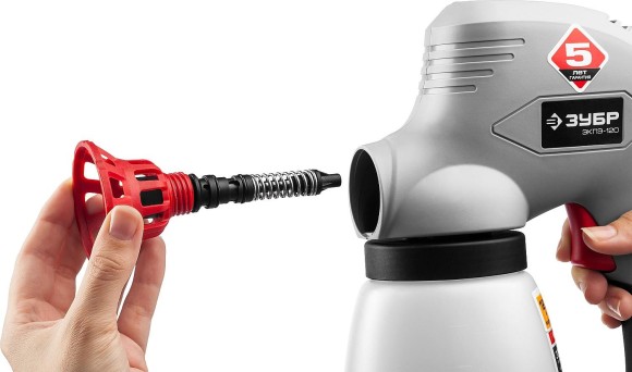 Краскопульт безвоздушный электрич. ЗУБР ЗКПЭ-120, 120Вт, 800мл, 0.8мм, 60DIN Краскопульт безвоздушный электрич. ЗУБР ЗКПЭ-120, 120Вт, 800мл, 0.8мм, 60DIN