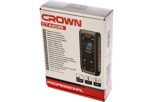 Лазерный дальномер CROWN CT44035  0,05-100 м, точность ±2 мм.