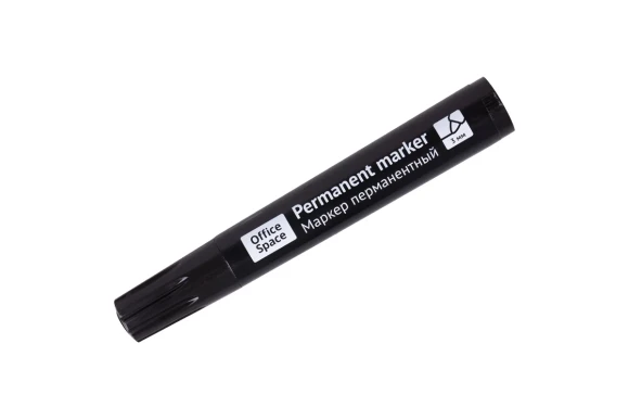 Маркер перманентный чёрный пулевидный, 3мм, OfficeSpace Маркер перманентный чёрный пулевидный, 3мм, OfficeSpace
