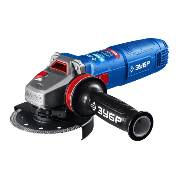 Шлифмашина угловая ЗУБР УШМ-П125-1505 ЭПСТ, флянец"МИГ"1500Вт, 125мм, 3000-9500об/мин, в коробке Шлифмашина угловая ЗУБР УШМ-П125-1505 ЭПСТ, флянец"МИГ"1500Вт, 125мм, 3000-9500об/мин, в коробке