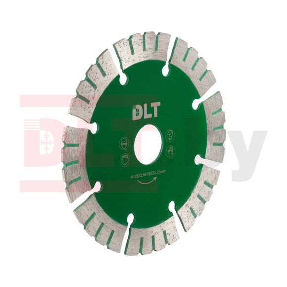 Диск алмазный по бетону 125*22,23 Сегмент Турбо №21 DLT 1501 Диск алмазный по бетону 125*22,23 Сегмент Турбо №21 DLT 1501