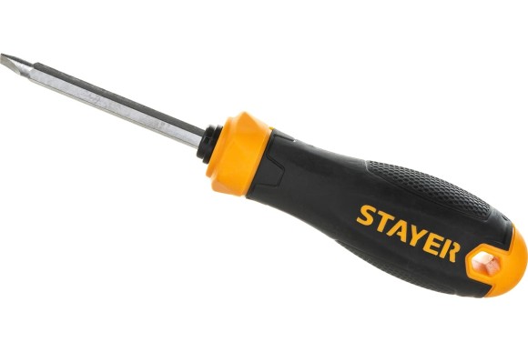 Отвёртка двухсторонняя Hercules 80мм PH2 /SL6,STAYER  