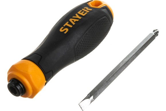 Отвёртка переставная двусторонняя PH2/SL6 х 80мм, STAYER
