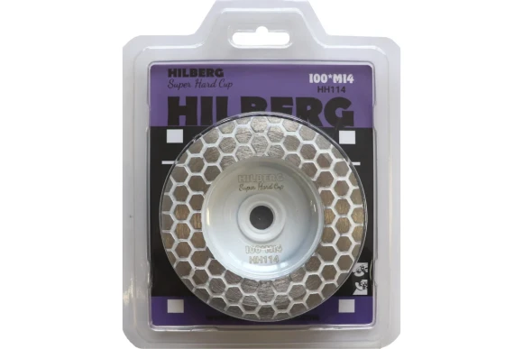 Чашка алмазная шлифов. по керамограниту 100мм х М14, HH114 Super Hard Cup Hilberg Чашка алмазная шлифов. по керамограниту 100мм х М14, HH114 Super Hard Cup Hilberg