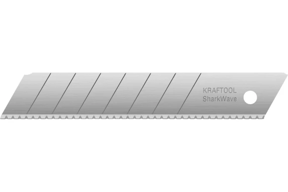Лезвия для ножей KRAFTOOL (серрейторная заточка)18 мм*5шт