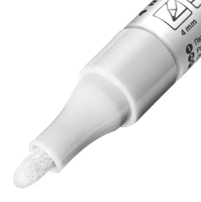 Маркер-краска белый,круглый наконечник 4мм LEKON Profi Корея 18904