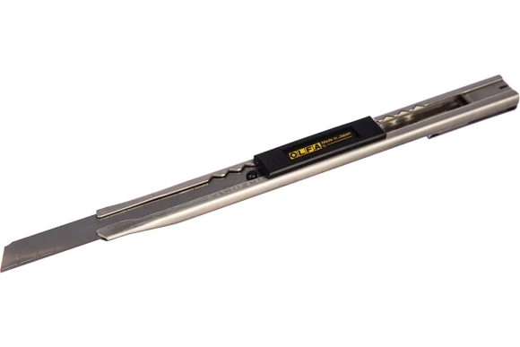 Нож с автофиксатором 9мм, корпус нержавеющая сталь, OL-SVR-1 OLFA