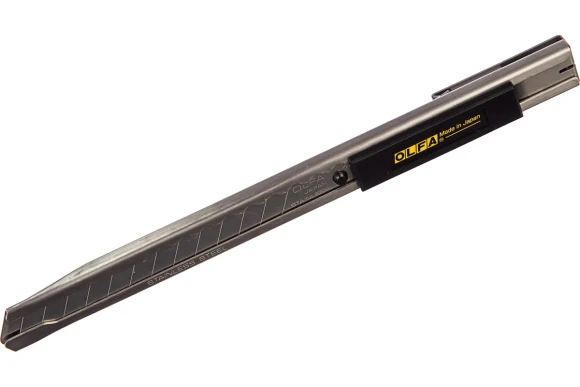 Нож с автофиксатором 9мм, корпус нержавеющая сталь, OL-SVR-1 OLFA