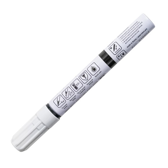 Маркер-краска чёрный,круглый наконечник 4мм LEKON Profi Корея 018804