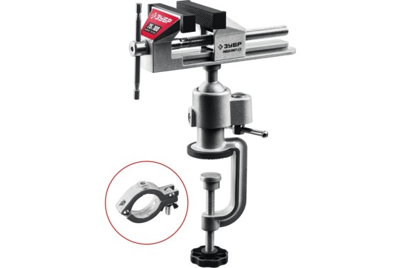 Тиски  шарнирно-поворотные 75мм ЗУБР Моделист