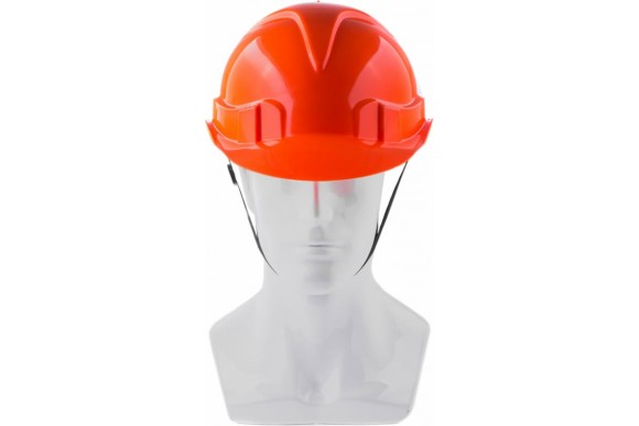 Каска защитная оранжевая с храповым механизмом