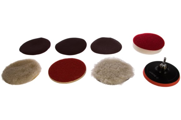 Набор кругов полировальных (наждачка) для УШМ и дрели 125мм, 7шт, ЗУБР Набор кругов полировальных (наждачка) для УШМ и дрели 125мм, 7шт, ЗУБР