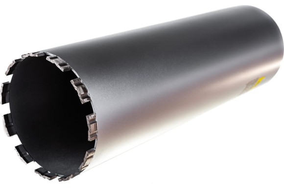 Коронка алмазная по железобетону 132 х 450мм, 1 1/4UNC, сухой/мокрый, HILBERG