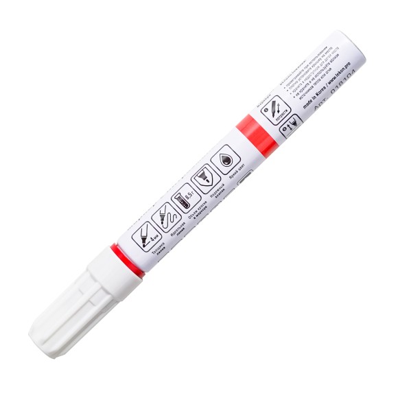 Маркер-краска красный,круглый наконечник 4мм LEKON Profi Корея 018104