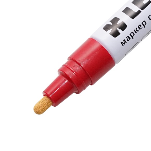 Маркер-краска красный,круглый наконечник 4мм LEKON Profi Корея 018104