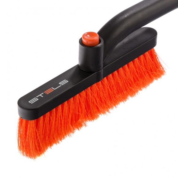 Щетка-сметка для снега со скребком телескопическая, поворотная голова, 690-910 мм Stels