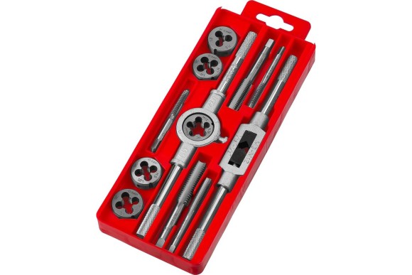 Набор для нарезки резьбы 12 предметов (М6-М12) Зубр 