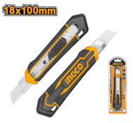 Нож с автофиксатором 18мм, двухкомпонентный корпус, HKNS11815 INGCO Нож с автофиксатором 18мм, двухкомпонентный корпус, HKNS11815 INGCO