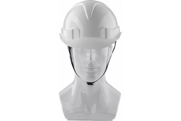 Каска защитная белая с храповым механизмом