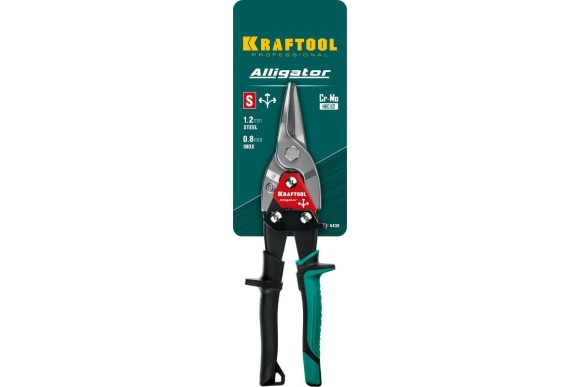 Ножницы по металлу усиленные прямые Alligator 250мм KRAFTOOL Ножницы по металлу усиленные прямые Alligator 250мм KRAFTOOL