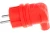 Вилка каучуковая прямая ЭРА 16A с заземл.красная  IP44