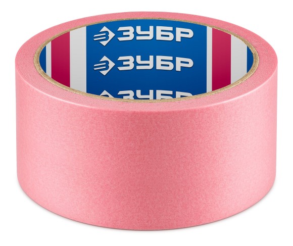 Лента малярная 48мм х 25м(розовая №200), для деликатных поверхностей, ЗУБР Лента малярная 48мм х 25м(розовая №200), для деликатных поверхностей, ЗУБР