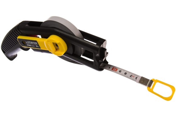 Рулетка геодезическая (мерная лента) 20м х 13мм, стальная лента, открытый корпус, STAYER