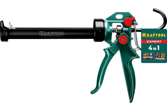 Пистолет для герметика скелетный  EXPERT 4-в-1, усиленый поворотный 310 мл KRAFTOOL