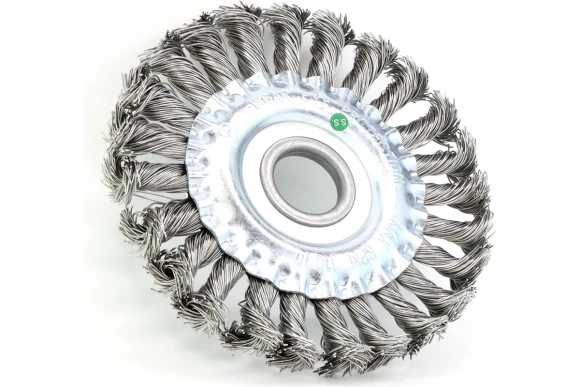 Щетка дисковая жгутовая 125x13x22.2 мм, ворс нержавеющая сталь 0.5 мм EuroBrush 13-028 EB-DSS4L