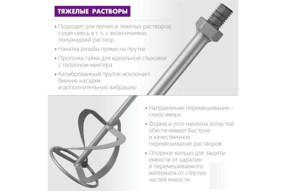 Насадка-миксер для тяжёлых растворов 120 х 590мм, М14, "снизу-вверх", толще металл, ЗУБР Насадка-миксер для тяжёлых растворов 120 х 590мм, М14, "снизу-вверх", толще металл, ЗУБР