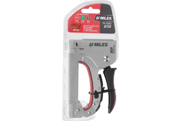 Степлер Miles TS-5552 тип №53 4-14мм,3в1+гвозди, металлический корпус Степлер Miles TS-5552 тип №53 4-14мм,3в1+гвозди, металлический корпус