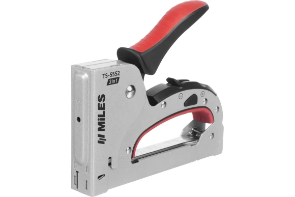 Степлер Miles TS-5552 тип №53 4-14мм,3в1+гвозди, металлический корпус Степлер Miles TS-5552 тип №53 4-14мм,3в1+гвозди, металлический корпус