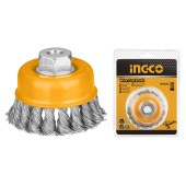 Щетка для УШМ 75мм,М14  карцовка витая "чашка" INGCO ,WB20751