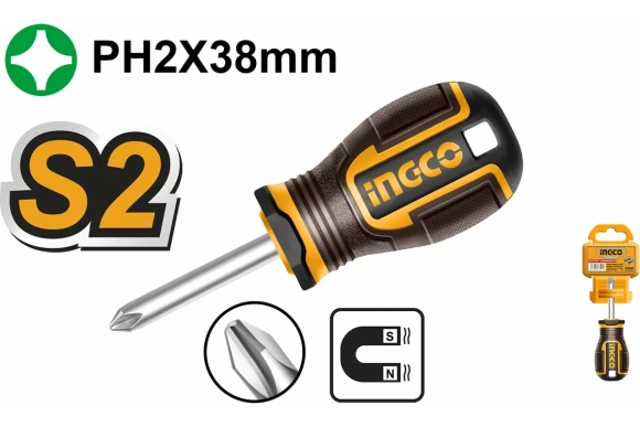 Отвертка INGCO PH2*38мм HSDPH2038 Отвертка INGCO PH2*38мм HSDPH2038