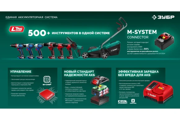 Триммер аккум.(LMS) ЗУБР ТАБ-4043-42, 40В(2*20В), АКБ 0-шт (4А*ч),леска2,4*430мм,диск 255*25,4мм