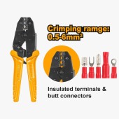 Клещи для обжима изолированных клемм INGCO HRCPJ0506 Клещи для обжима изолированных клемм INGCO HRCPJ0506