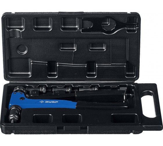 Заклёпочник резьбовой, заклёпки М3/М4/М5/М6, Р-М6 ЗУБР, в кейсе Заклёпочник резьбовой, заклёпки М3/М4/М5/М6, Р-М6 ЗУБР, в кейсе