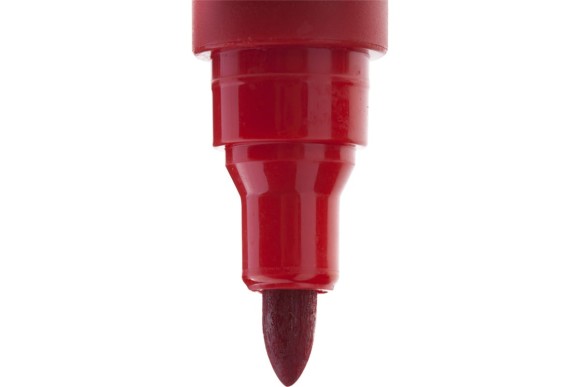 Маркер перманентный 2мм красный  пулевидный  OfficeSpace "8004" PM_272