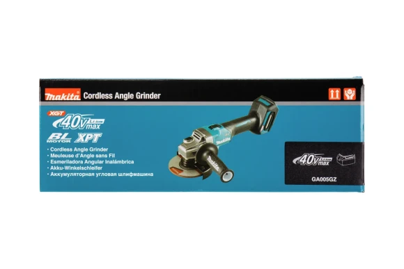 Шлифмашина(BL) угловая аккум. MAKITA,GA005GZ, 40В,1шт-4А/ч, 125мм, 8500об/мин, коробка Шлифмашина(BL) угловая аккум. MAKITA,GA005GZ, 40В,1шт-4А/ч, 125мм, 8500об/мин, коробка