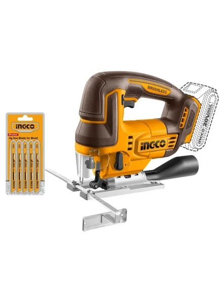 Лобзик (BL) аккум INGCO CJSLI1008,20В Li-ion-0шт,3000о/мин.110/12мм,без аккум.без зарядного ус-ва