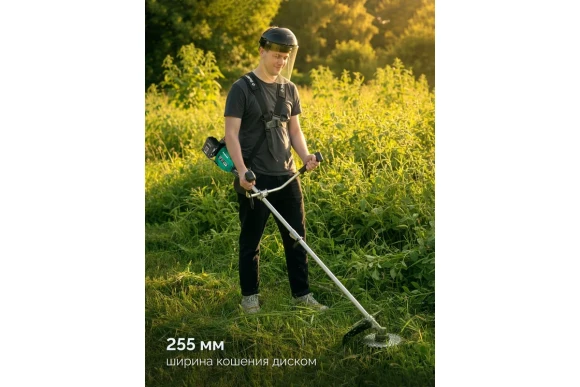 Триммер аккум.(LMS) ЗУБР ТАБ-4043-42, 40В(2*20В), АКБ 2-шт (4А*ч),леска2,4*430мм,диск 255*25,4мм