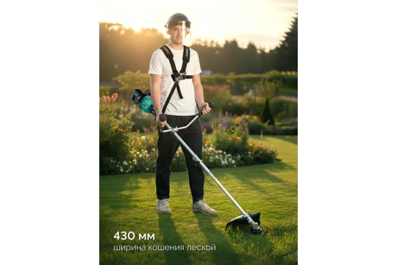 Триммер аккум.(LMS) ЗУБР ТАБ-4043-42, 40В(2*20В), АКБ 2-шт (4А*ч),леска2,4*430мм,диск 255*25,4мм