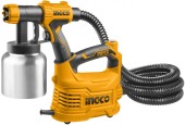 Краскопульт электрич. INGCO SPG5008-2, 500Вт, 2,5мм, 280 л/мин, металл. бачок