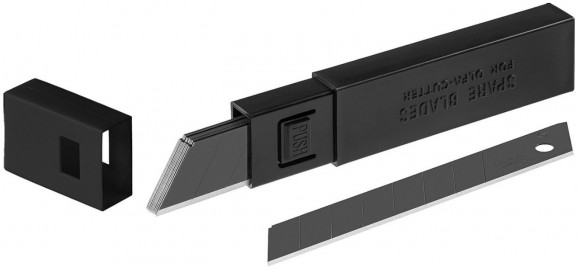 Лезвия для ножей OLFA "EXCEL BLACK" сегментированное, 10шт,  18х100х0,5мм