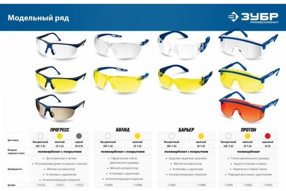 Очки защитные открытого типа, красный, Протон увеличенная линза Зубр Очки защитные открытого типа, красный, Протон увеличенная линза Зубр